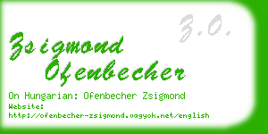 zsigmond ofenbecher business card